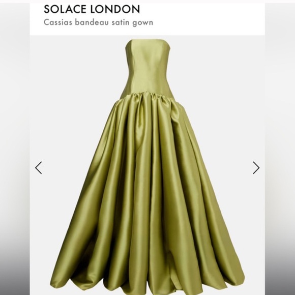 ISO Solace London Cassias Green Satin Dress - Picture 1 of 1